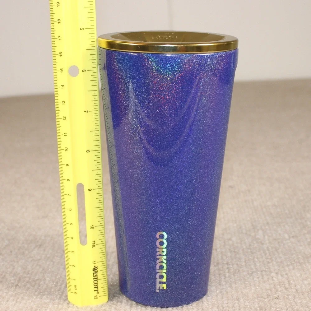 Disney World 50th Anniversary Corkcicle Tumbler Purple Shimmer 16oz Travel Mug